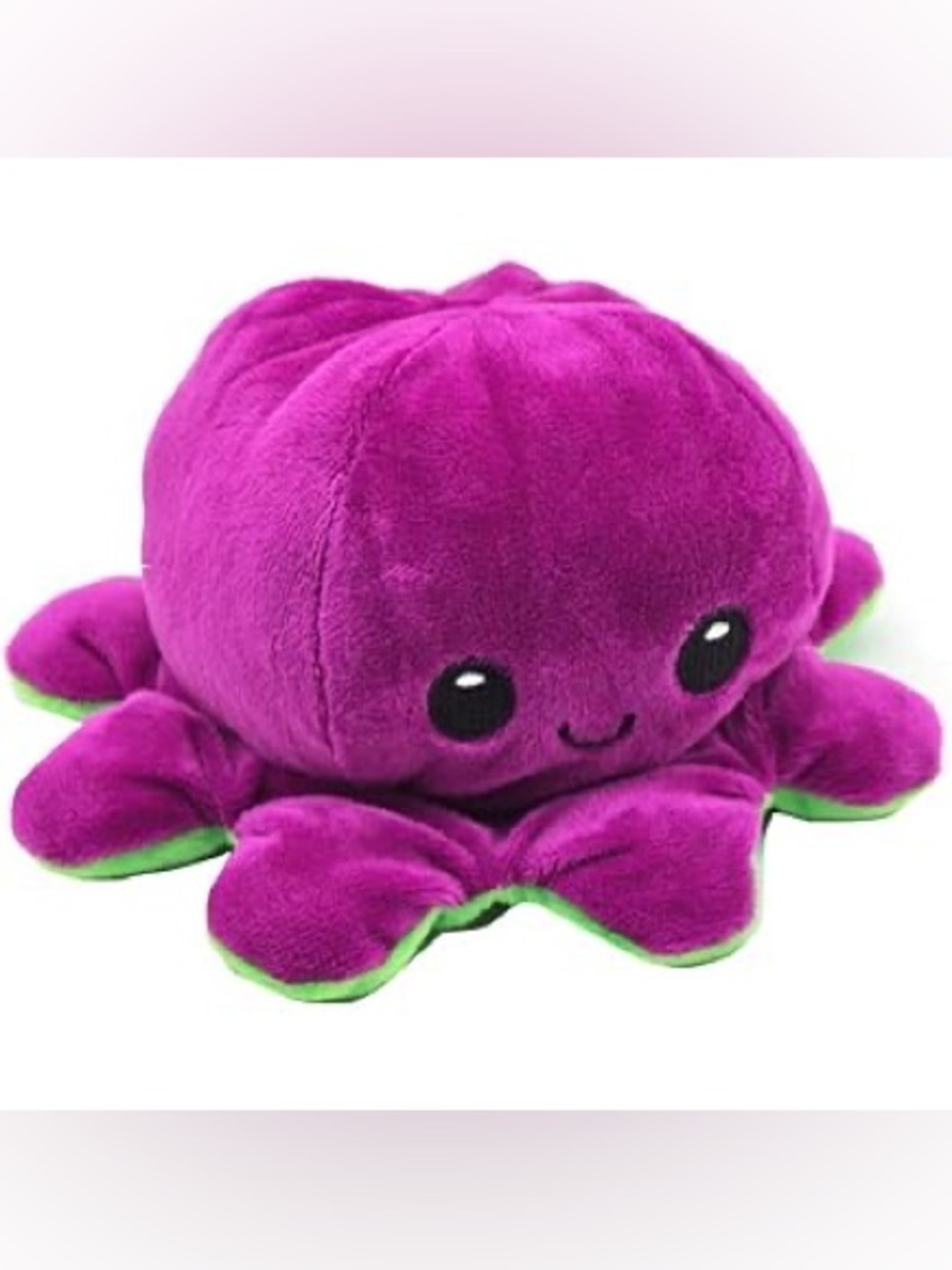 Purple & Green Reversible Mood Octopus Plush Toy